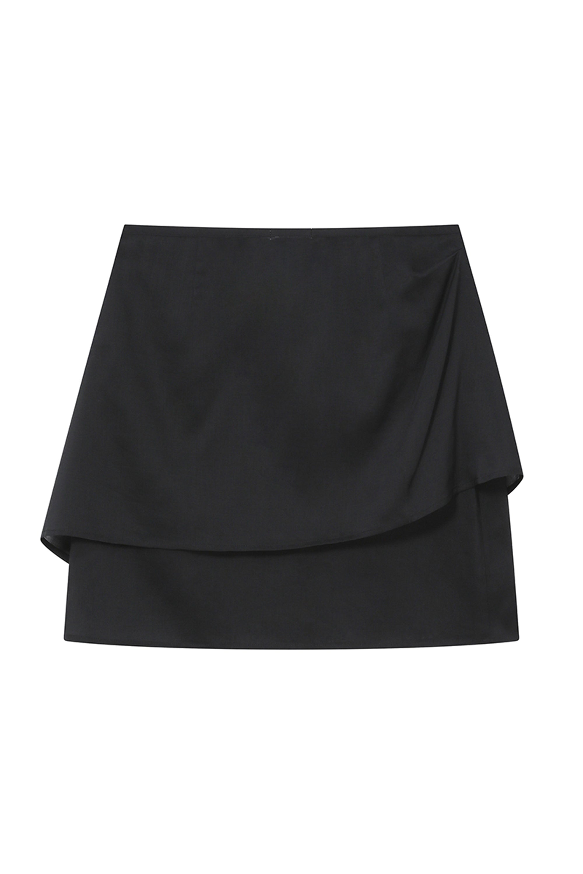 Sheer layered midi skirt