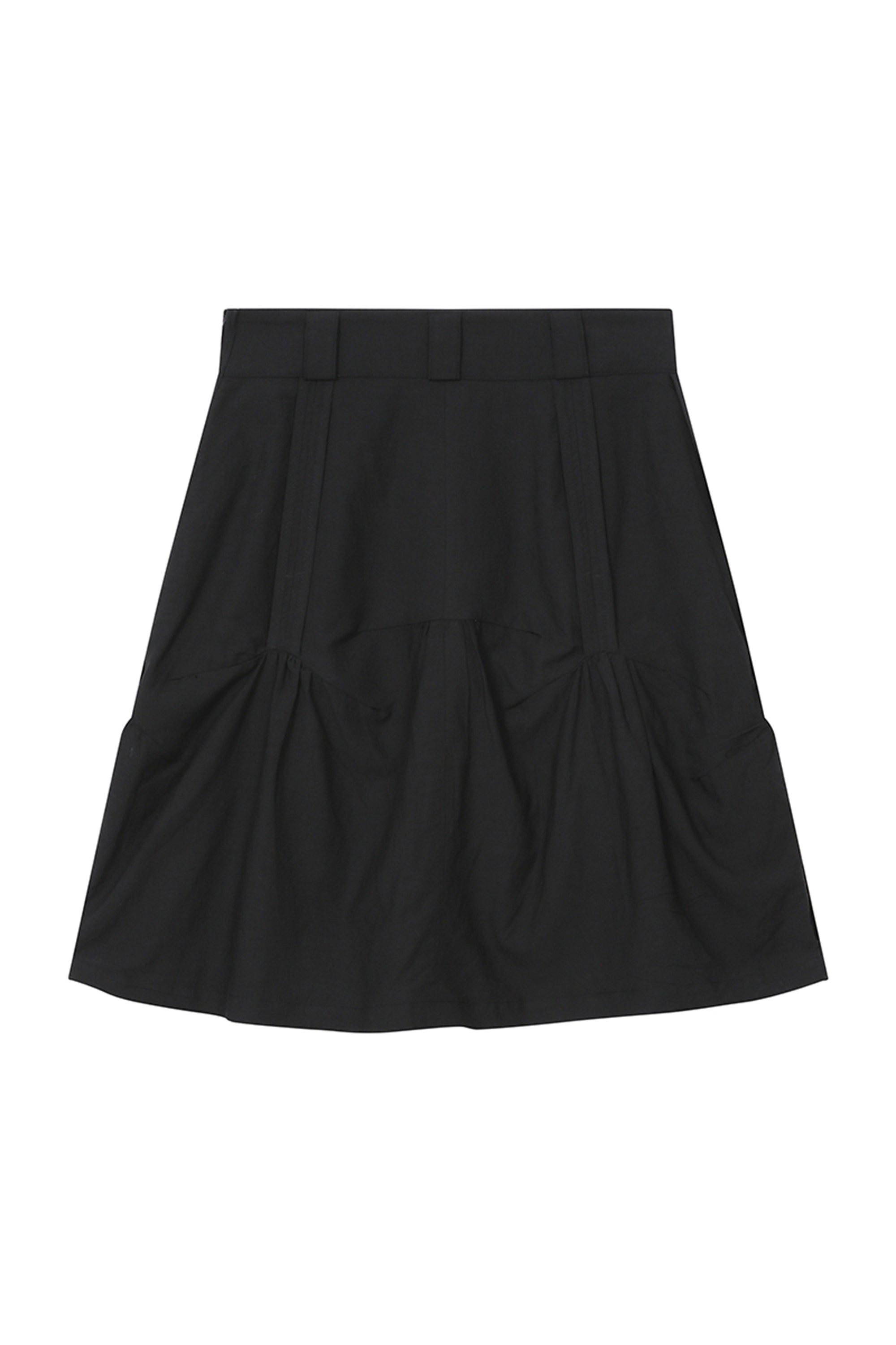 Slouchy balloon midi skirt