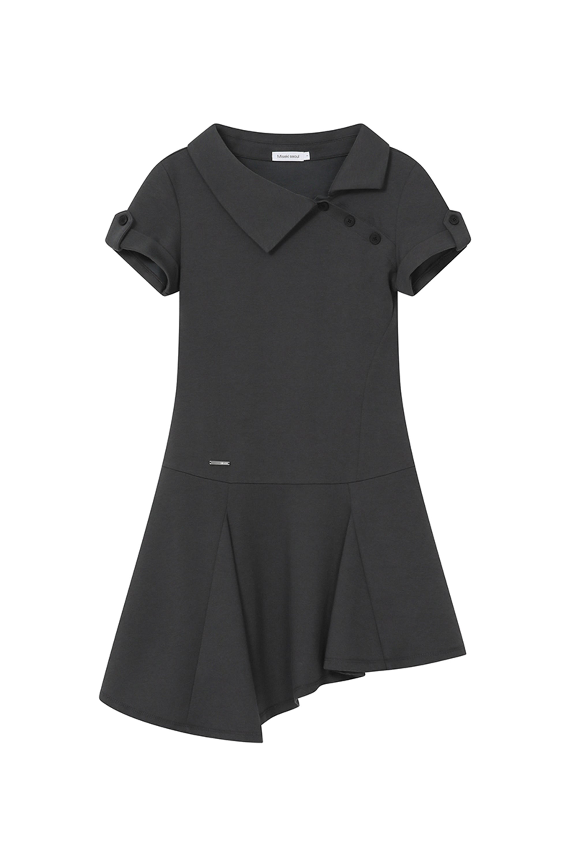 Slash button flare one piece