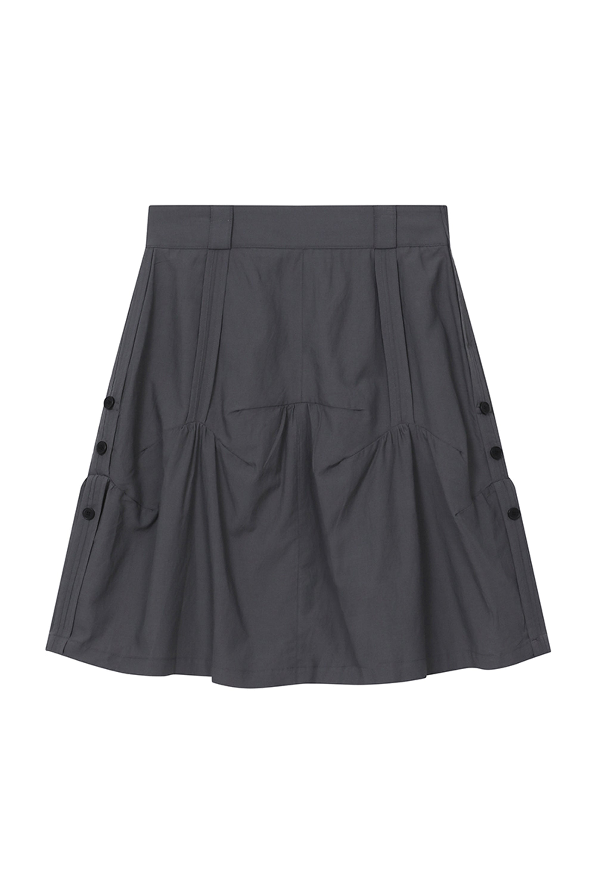 Slouchy balloon midi skirt