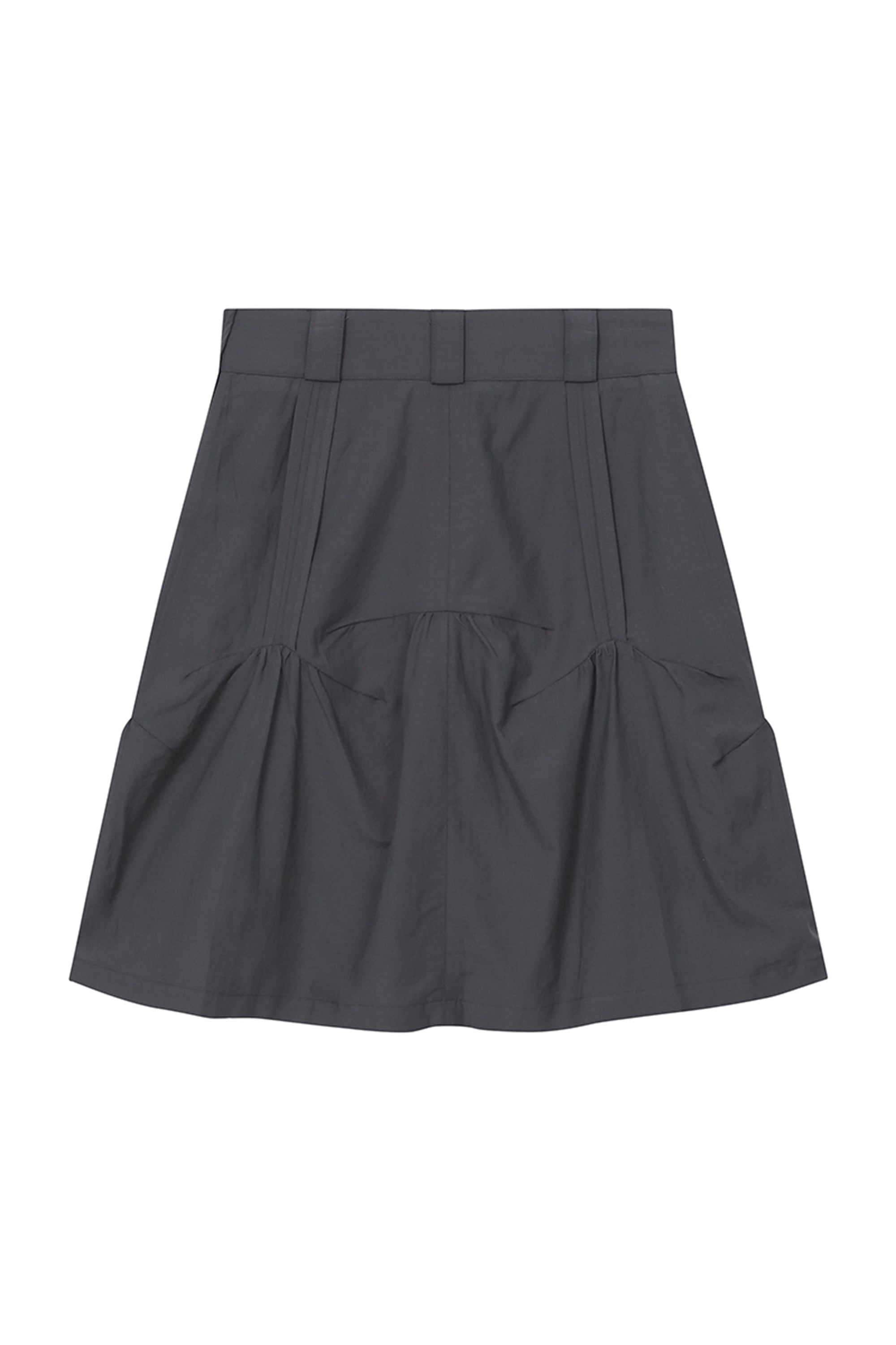 Slouchy balloon midi skirt