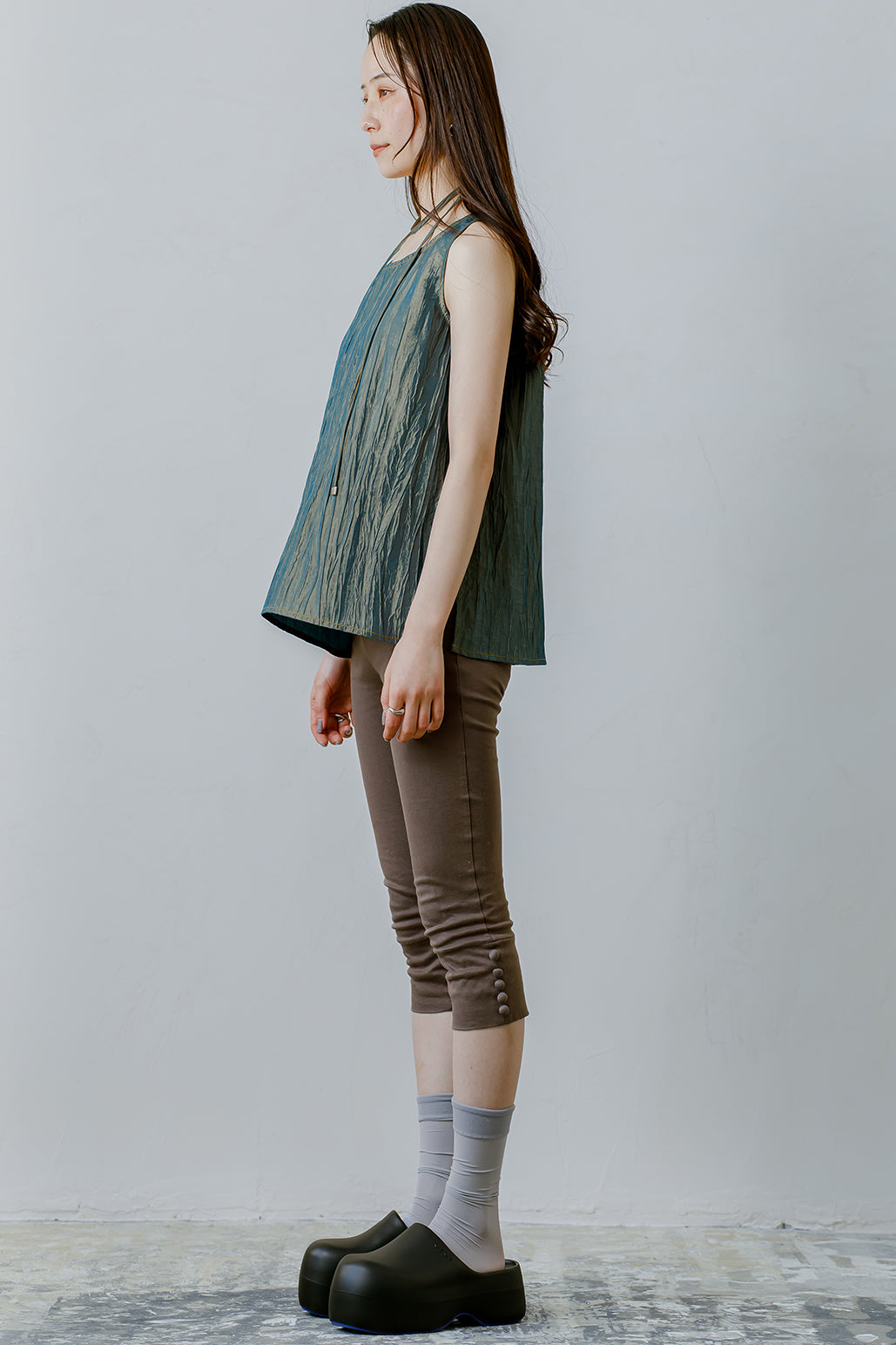 Chambray Stitch Design Tank Top