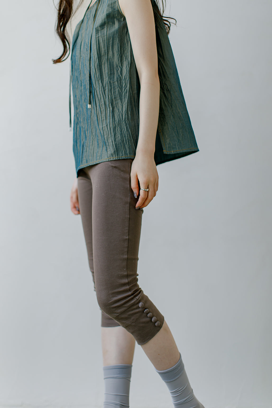 Chambray Stitch Design Tank Top