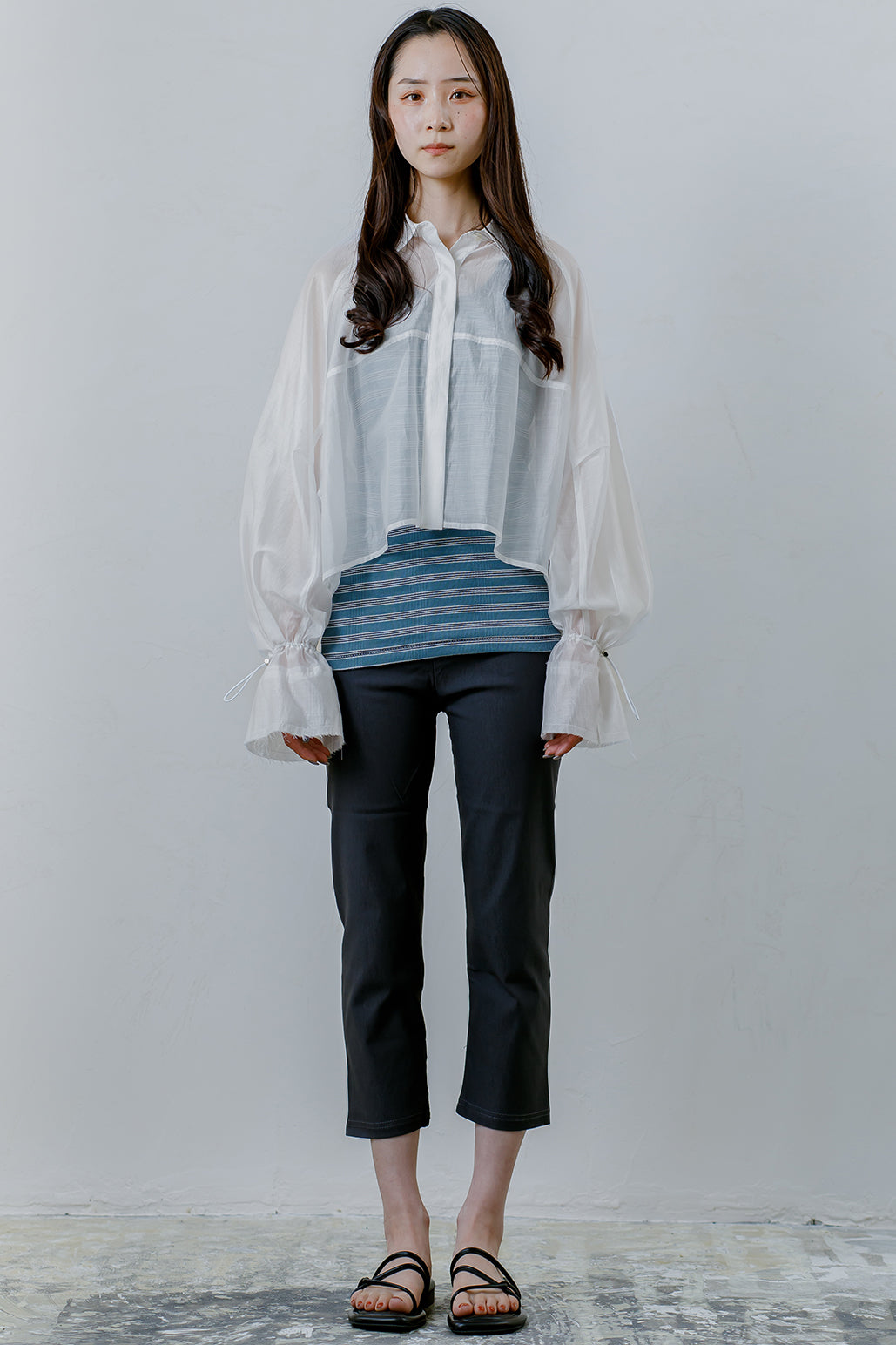 《残り僅か》Sheer Drawsting Shirts