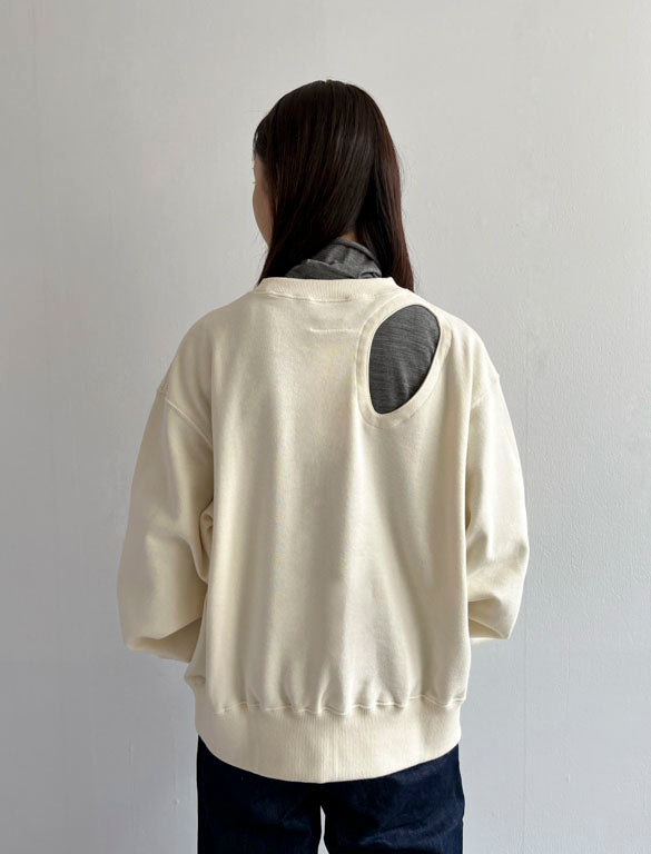 〔&her〕Hole Sweat Tops / OFF WHITE / 155cm