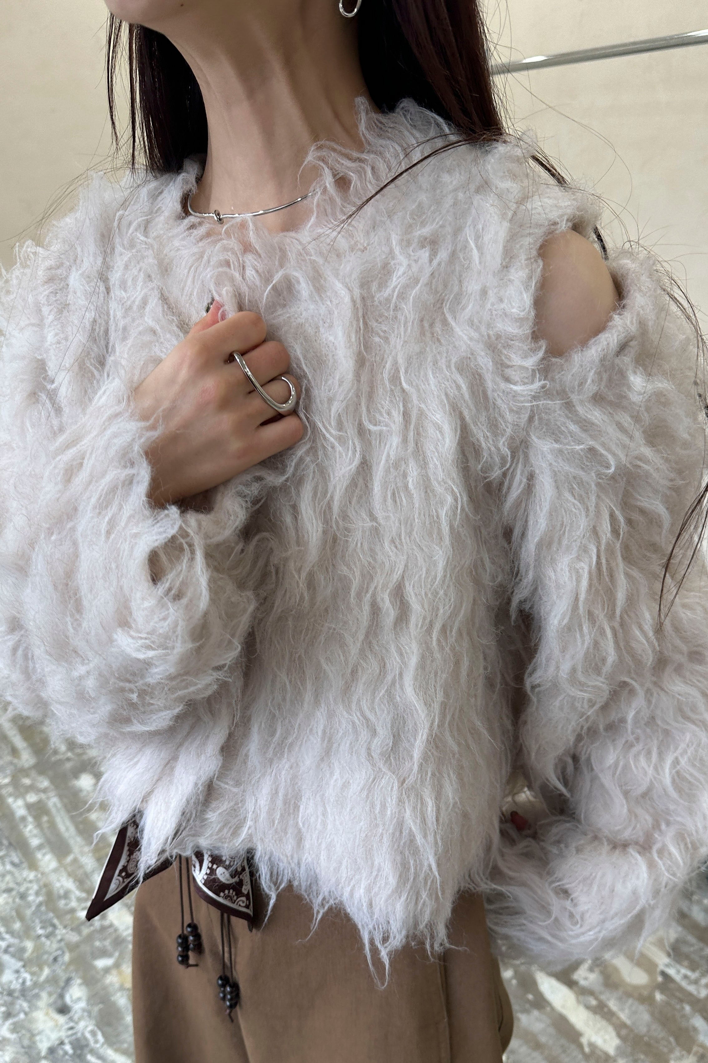 Multi Way Shaggy Cardigan