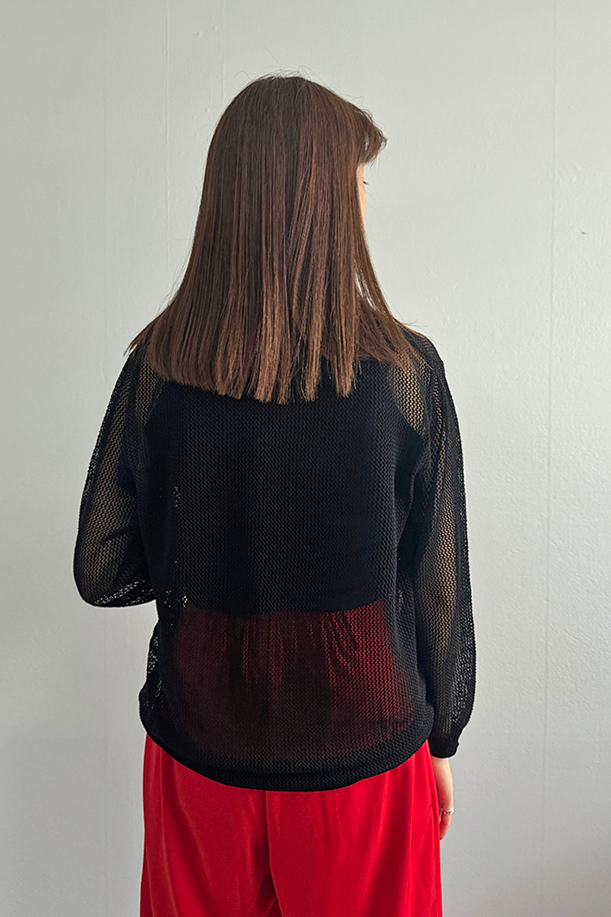 mii 様　PL sheer skipper ニットbk UNISEX》Prime-Over Zigzag Sheer Skipper Knit Pullover