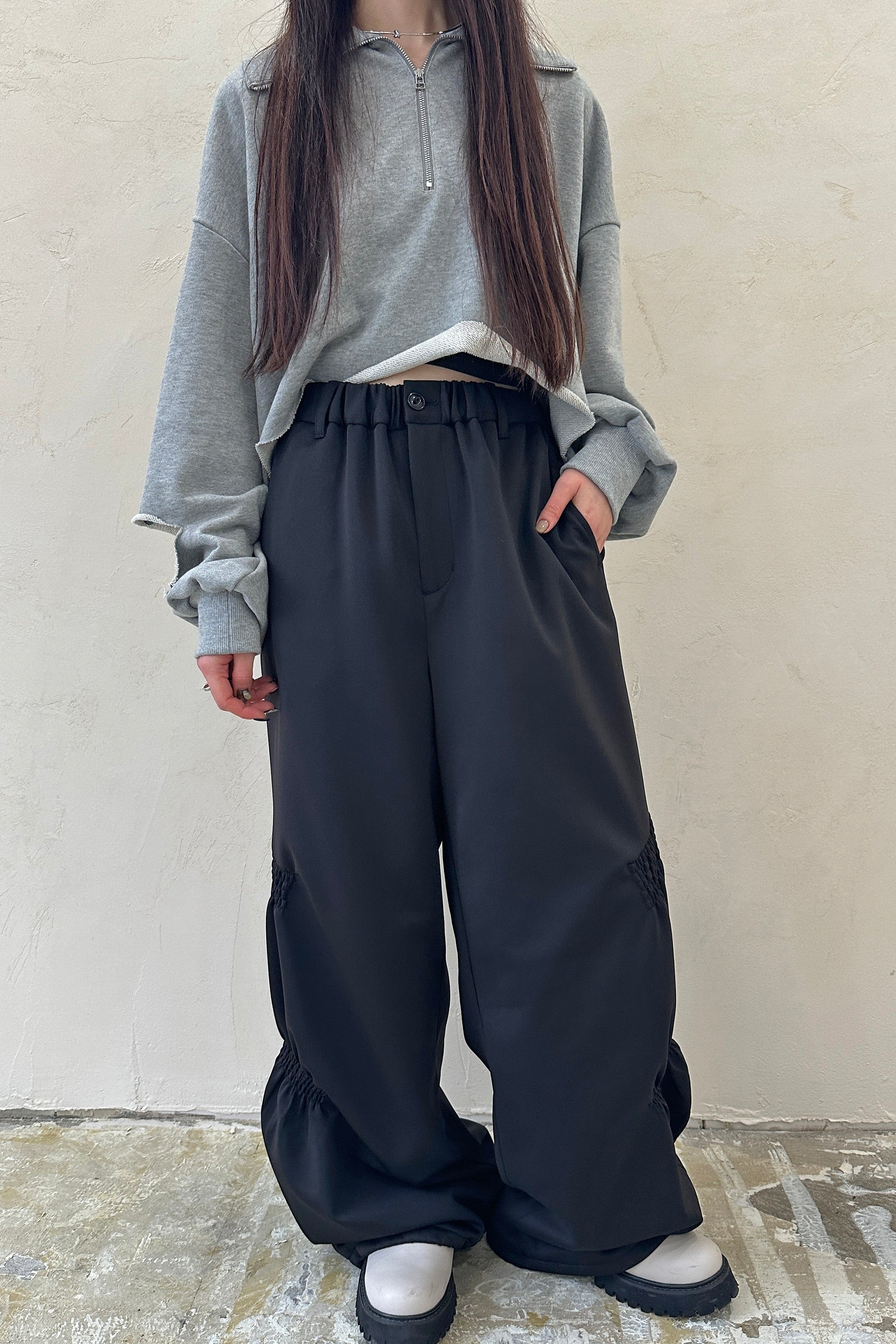 Padded Gathered Pants