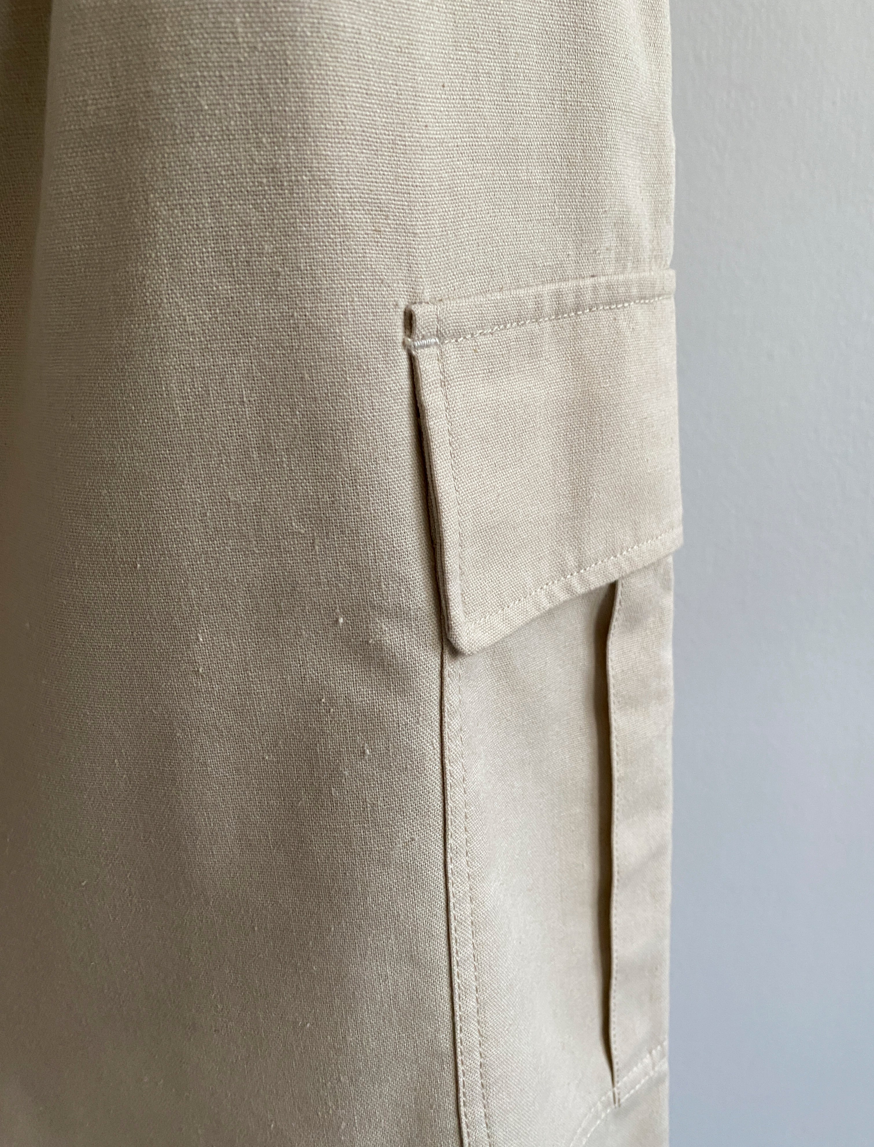 Linen Cargo Pants / L/BEIGE
