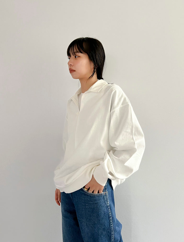 〔221Village〕Rugger Shirt / OFF WHITE / 2 / 158cm