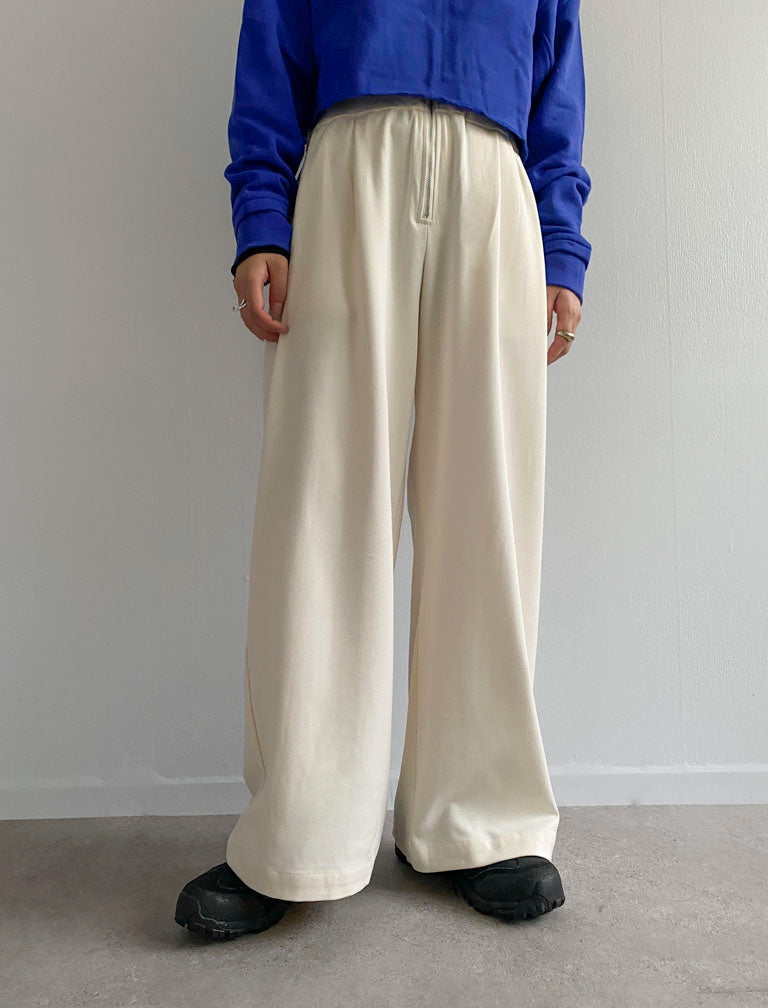 High Waist Zip Pants / IVORY / S / 156cm