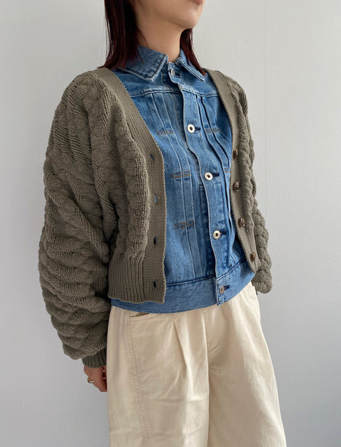 Knit Cardigan / GRAY / 158cm