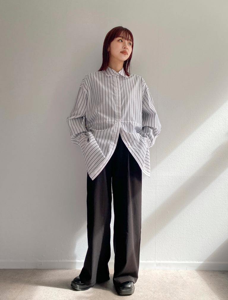 Drost Stripe Shirt / WHITE / 158cm