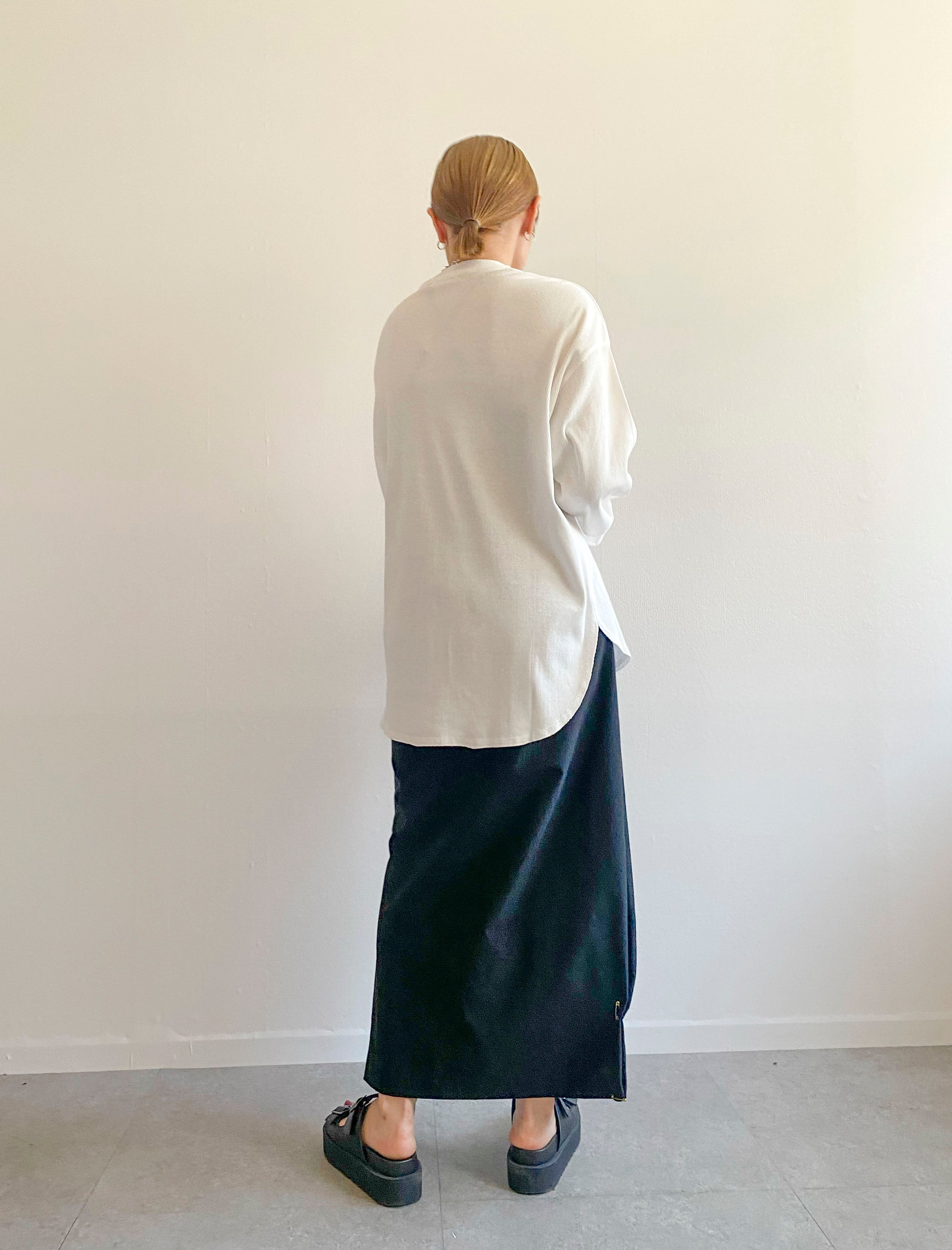 Sheer Sleeve Tops / WHITE / 156cm