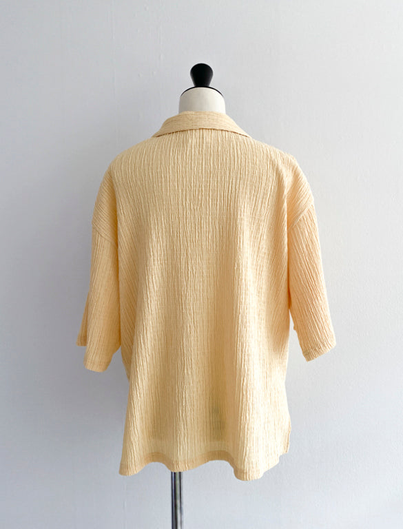 Fancy Tricot Shirt Blouse / YELLOW