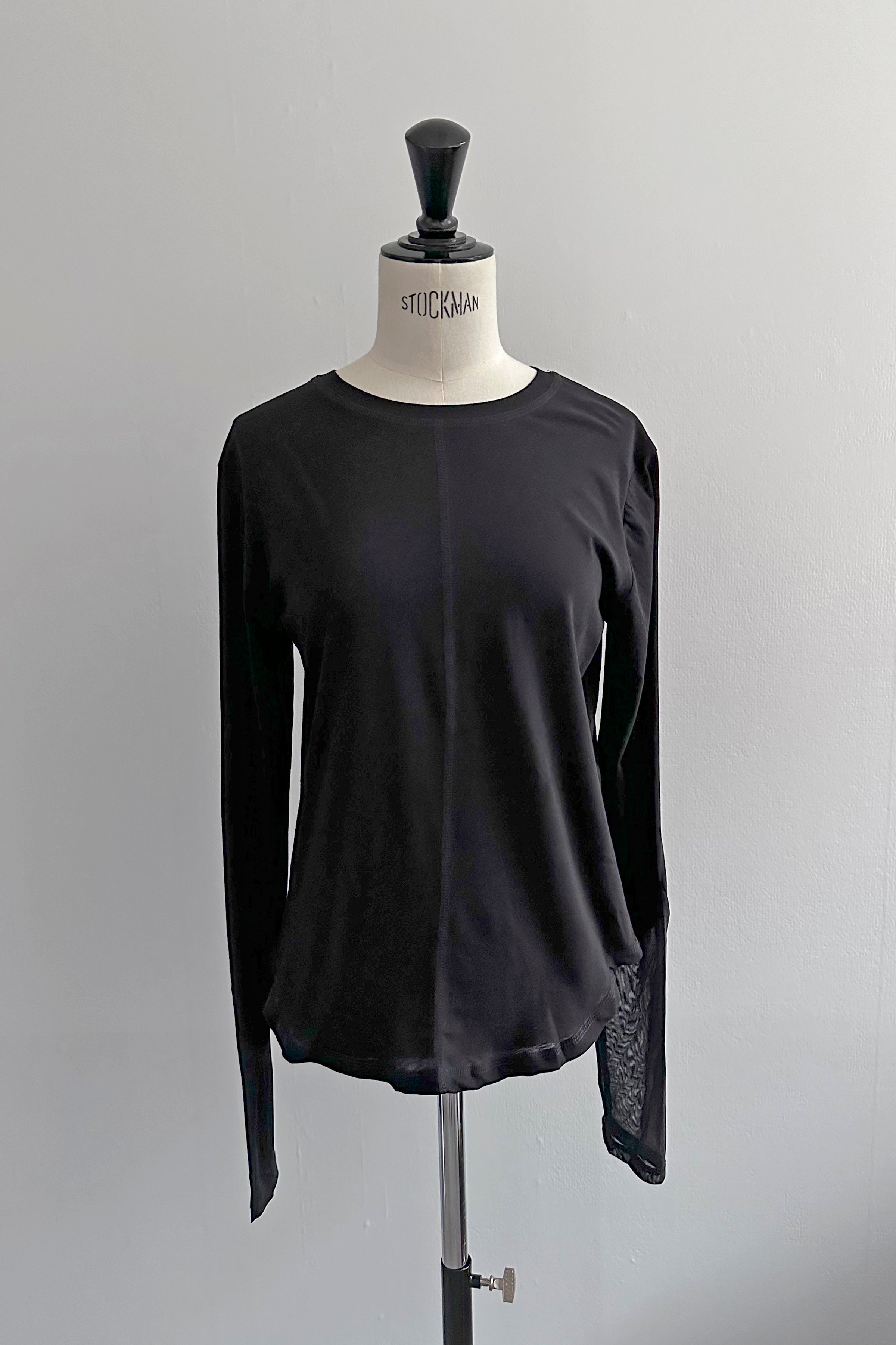 Sheer Sleeve Tight Tops