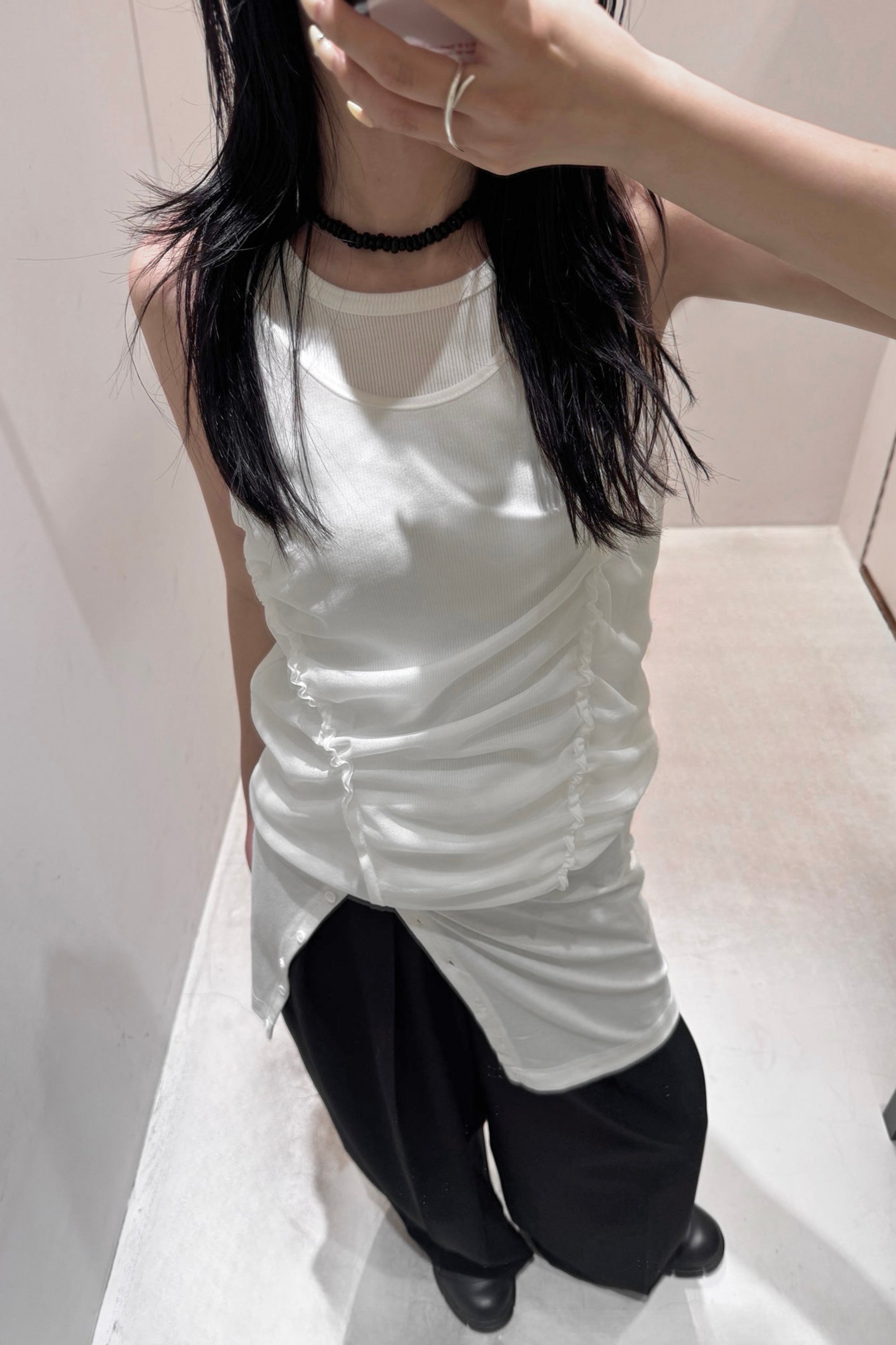 Gather Layered Tank Top［40%OFF］