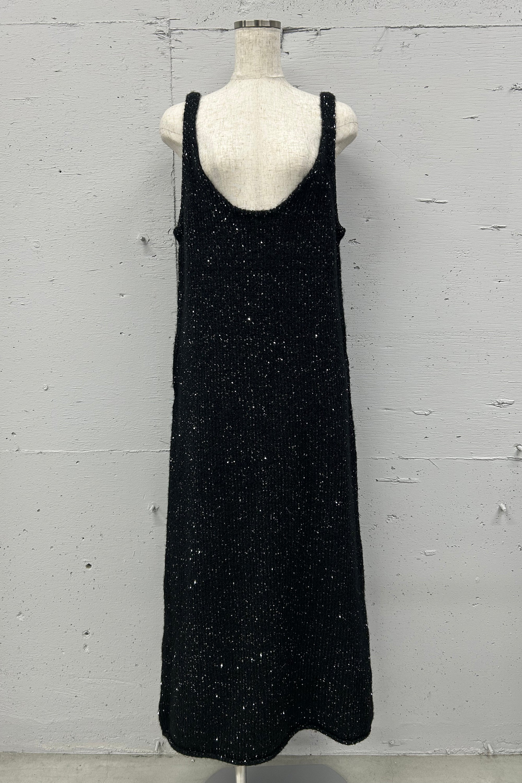 sequins knit camisole dress