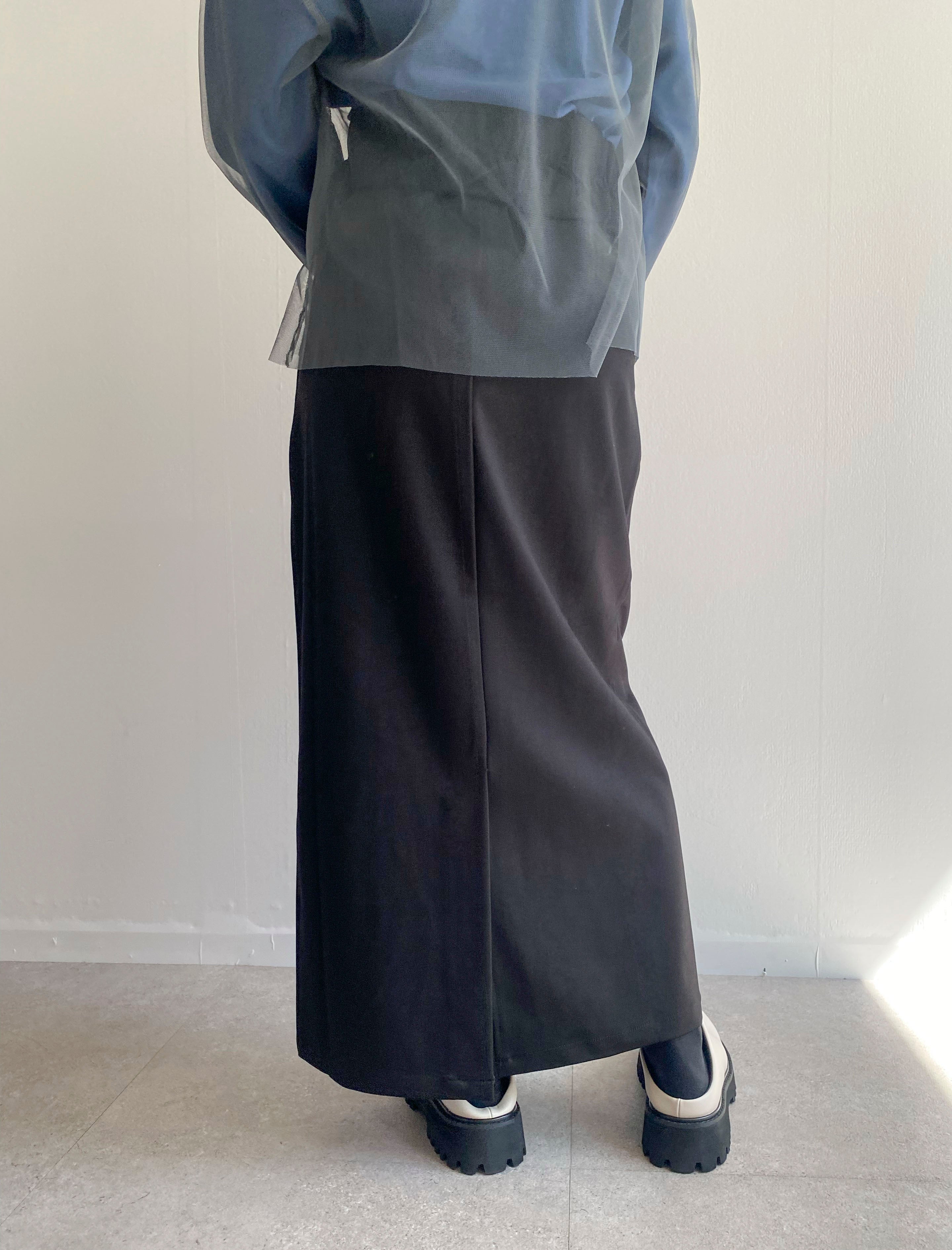 High Waist Skirt / BLACK / 158cm