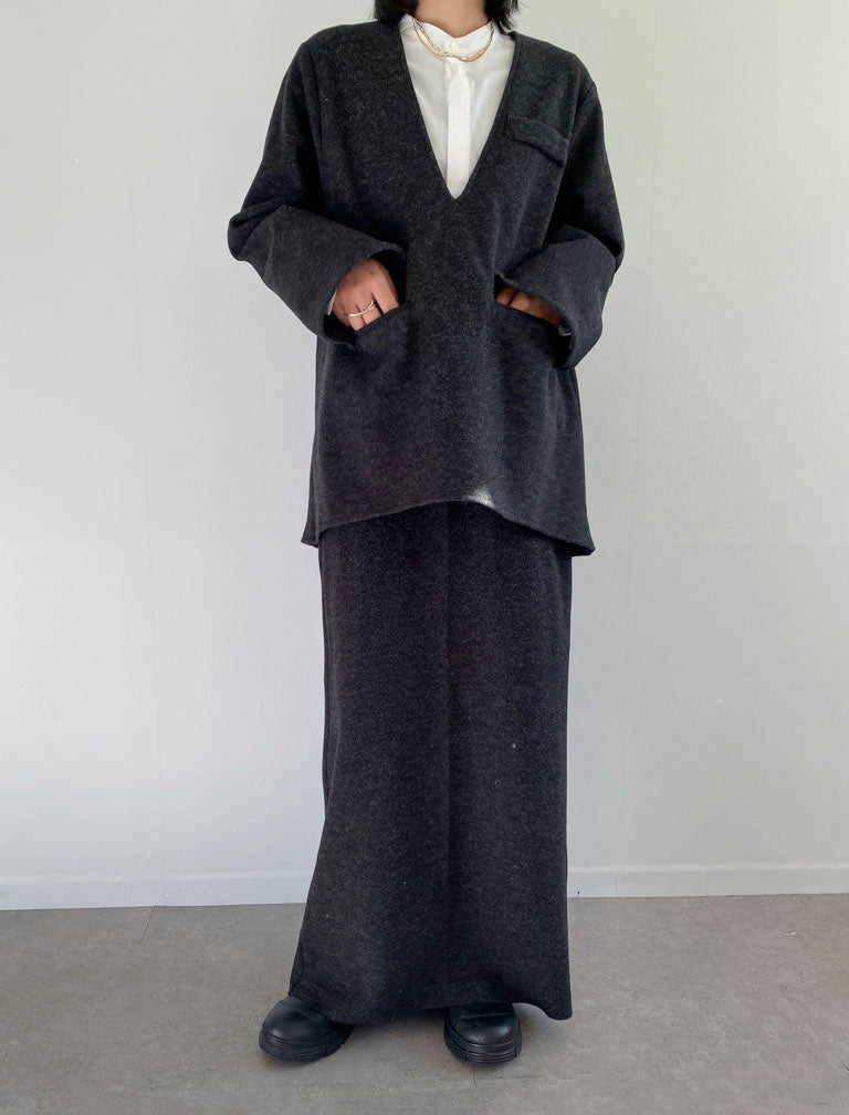 Eco Wool Skirt / GRAY / 158cm