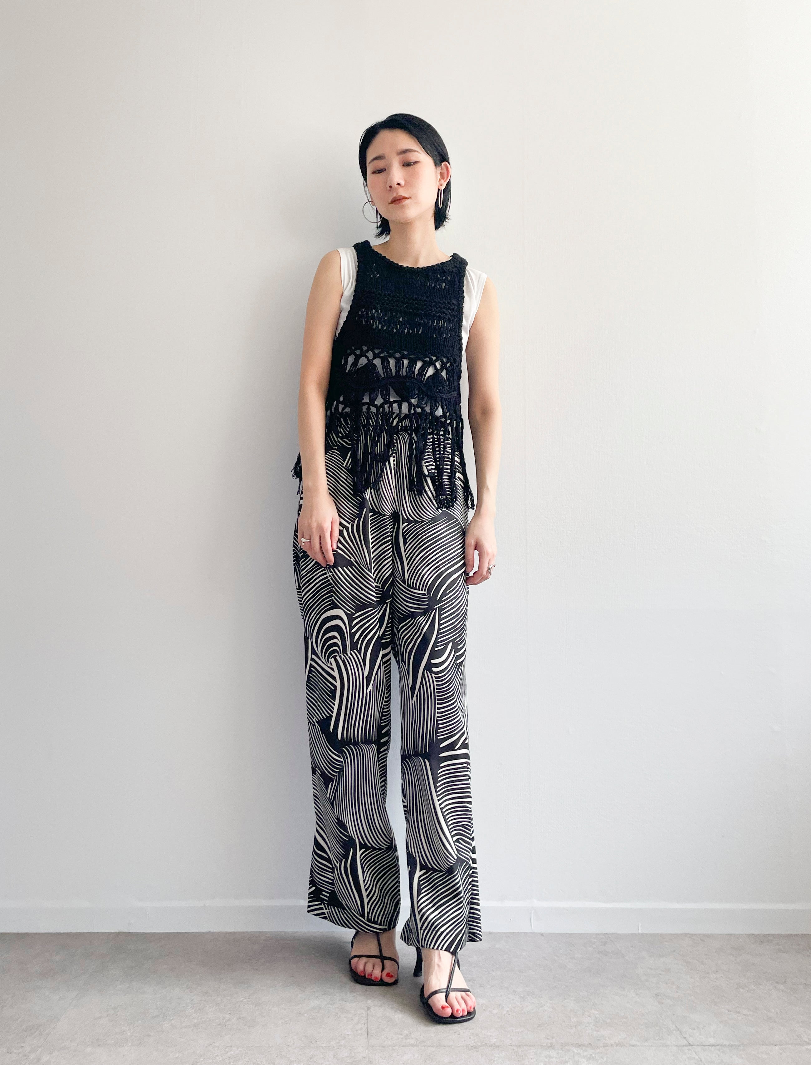 Pattern Pants / BLACK / 166cm
