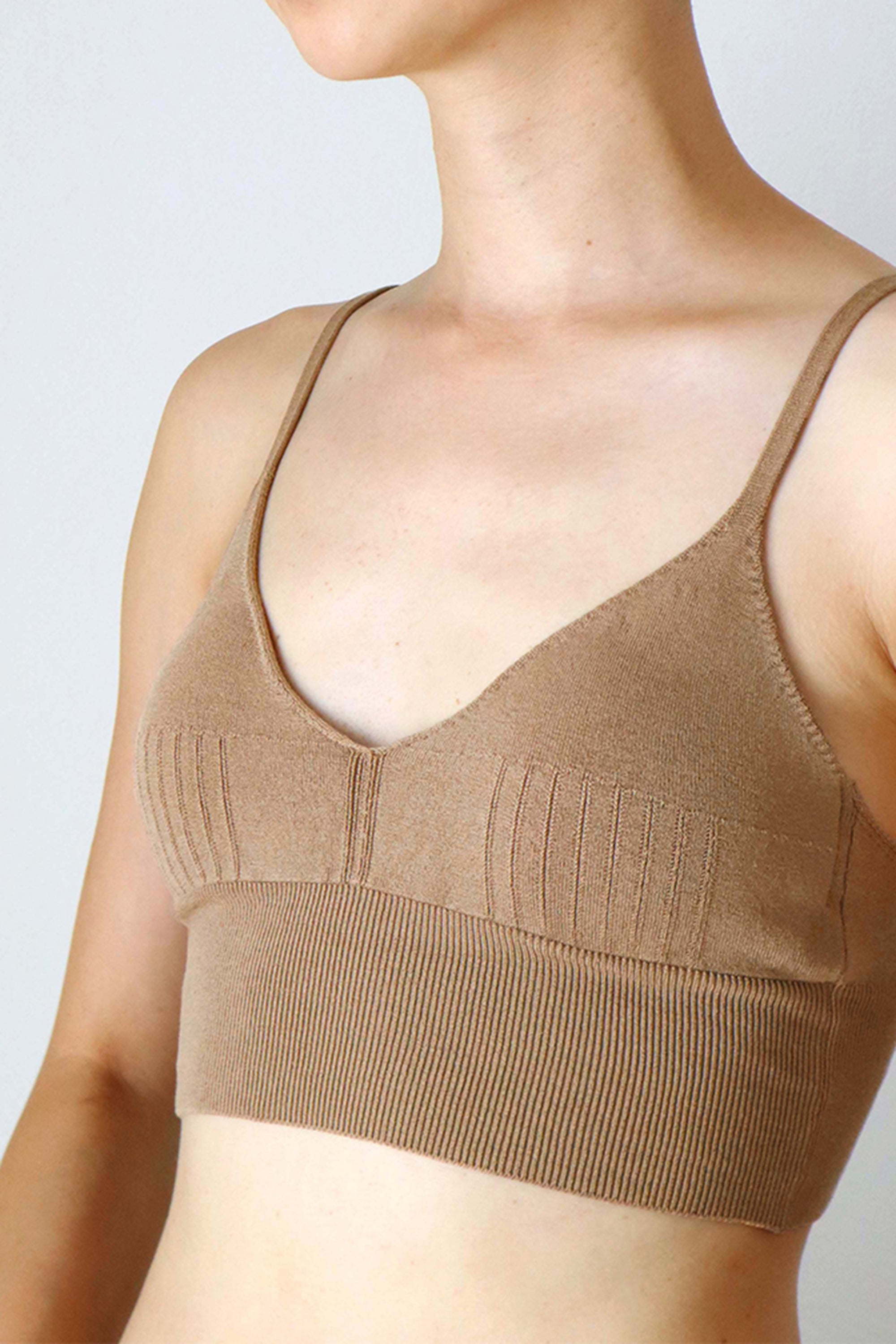 V Neck Knit Bra Top［50%OFF］