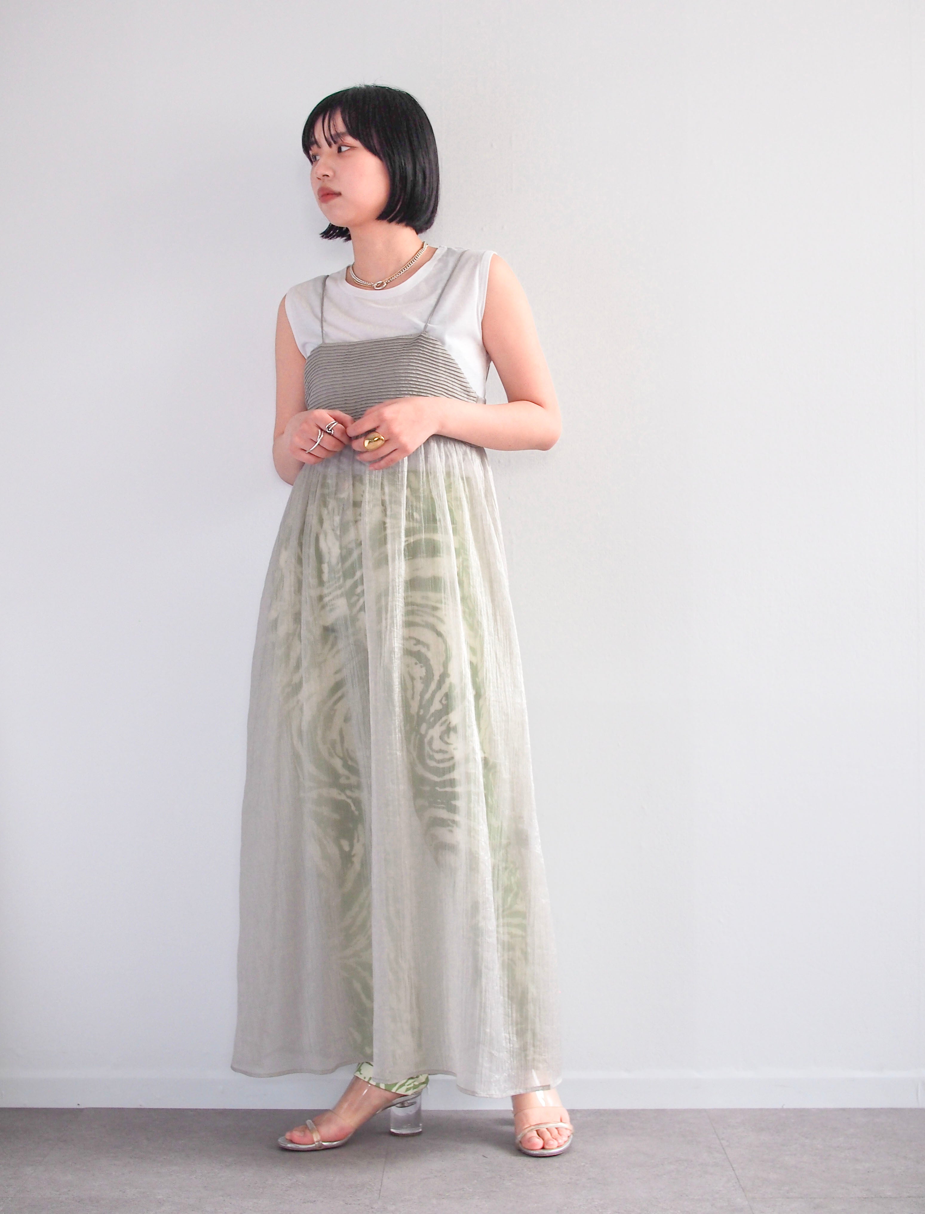 Tulle Camisole One Piece / GRAY / 158cm