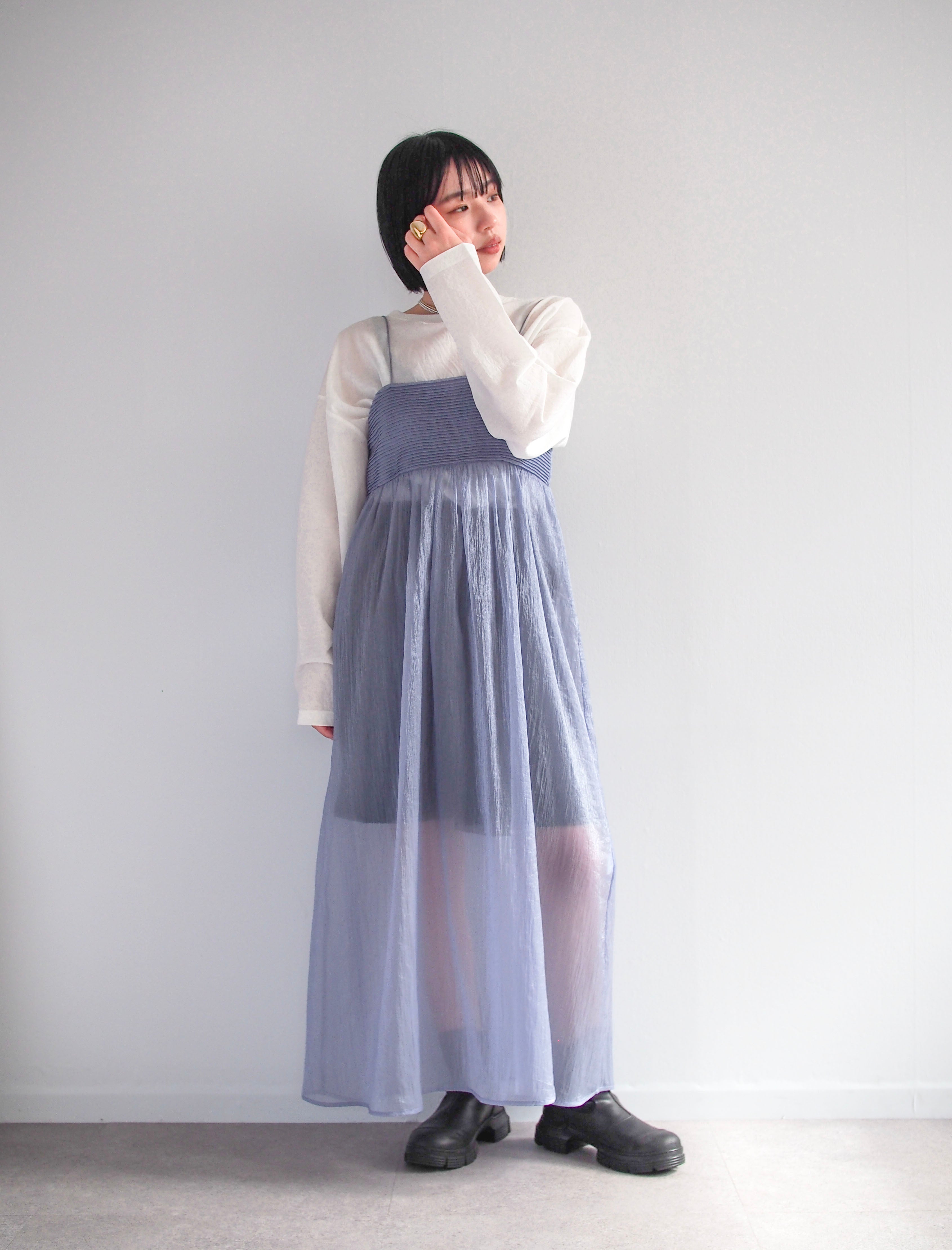 Tulle Camisole One Piece / BLUE / 158cm
