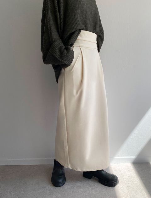 High Waist Skirt / IVORY / 158cm