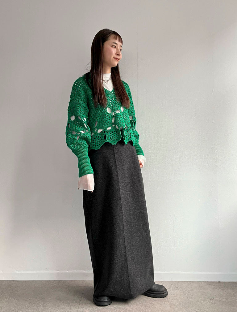 Eco Wool Skirt / GRAY / 156cm