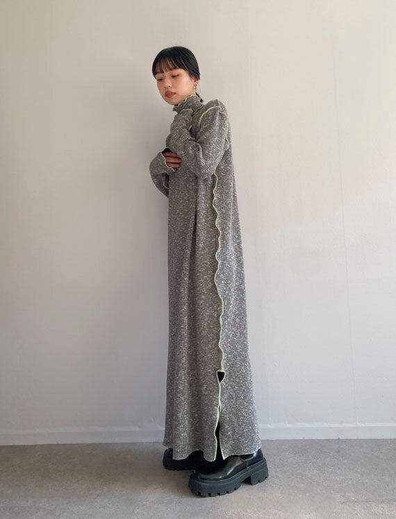 〔&her〕Smooth Rib Onepiece / GRAY / 158cm