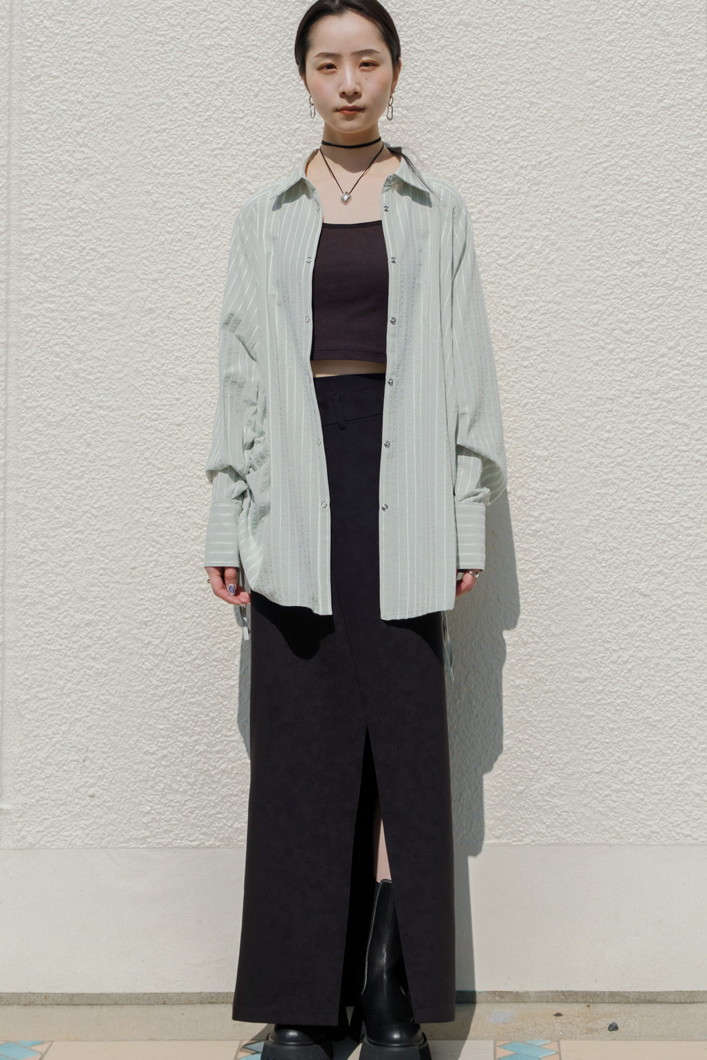 Stripe Drawstring Shirts