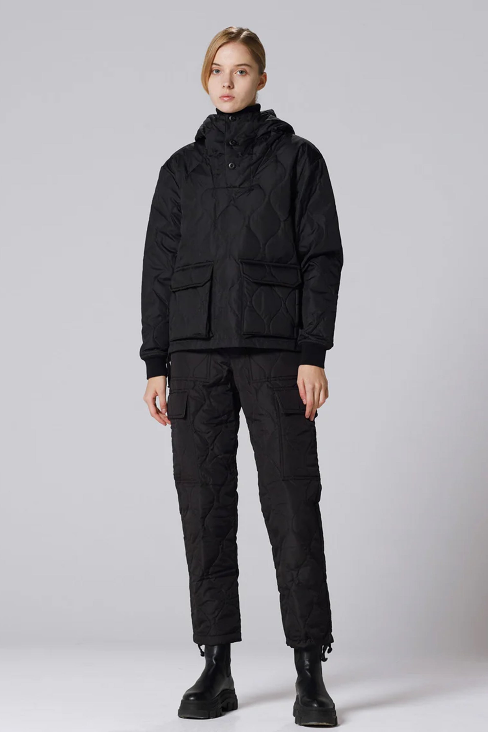 MILITARY PULL OVER DOWN HOODIE