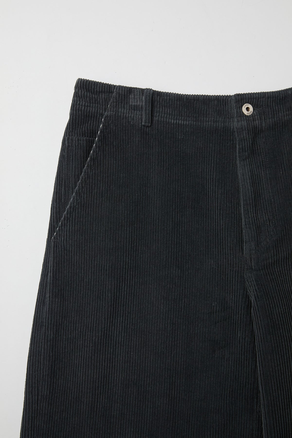 Corduroy carpenter pocket pants (Charcoal)