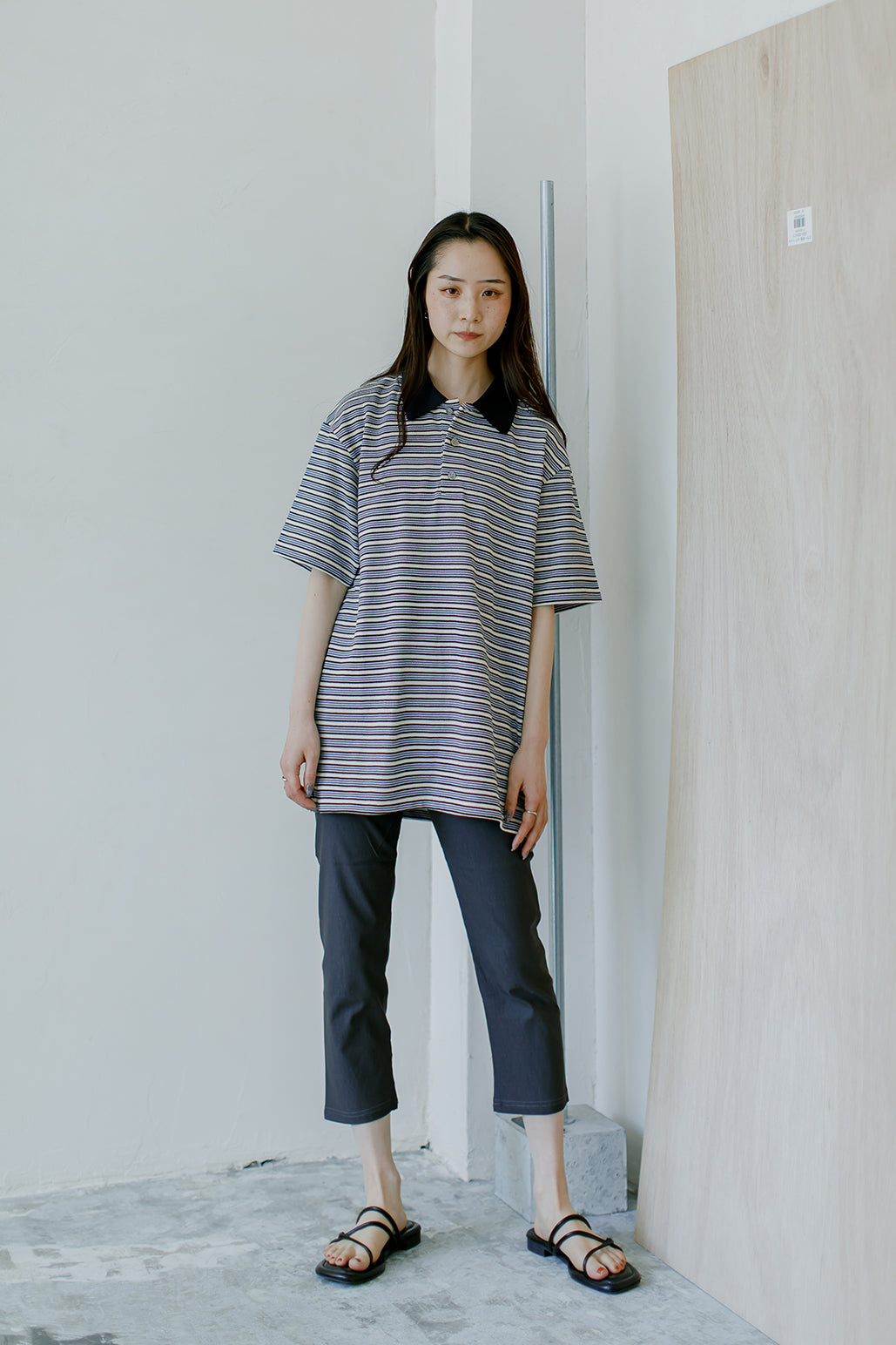MULTI-PIN STRIPE POLO SHIRT