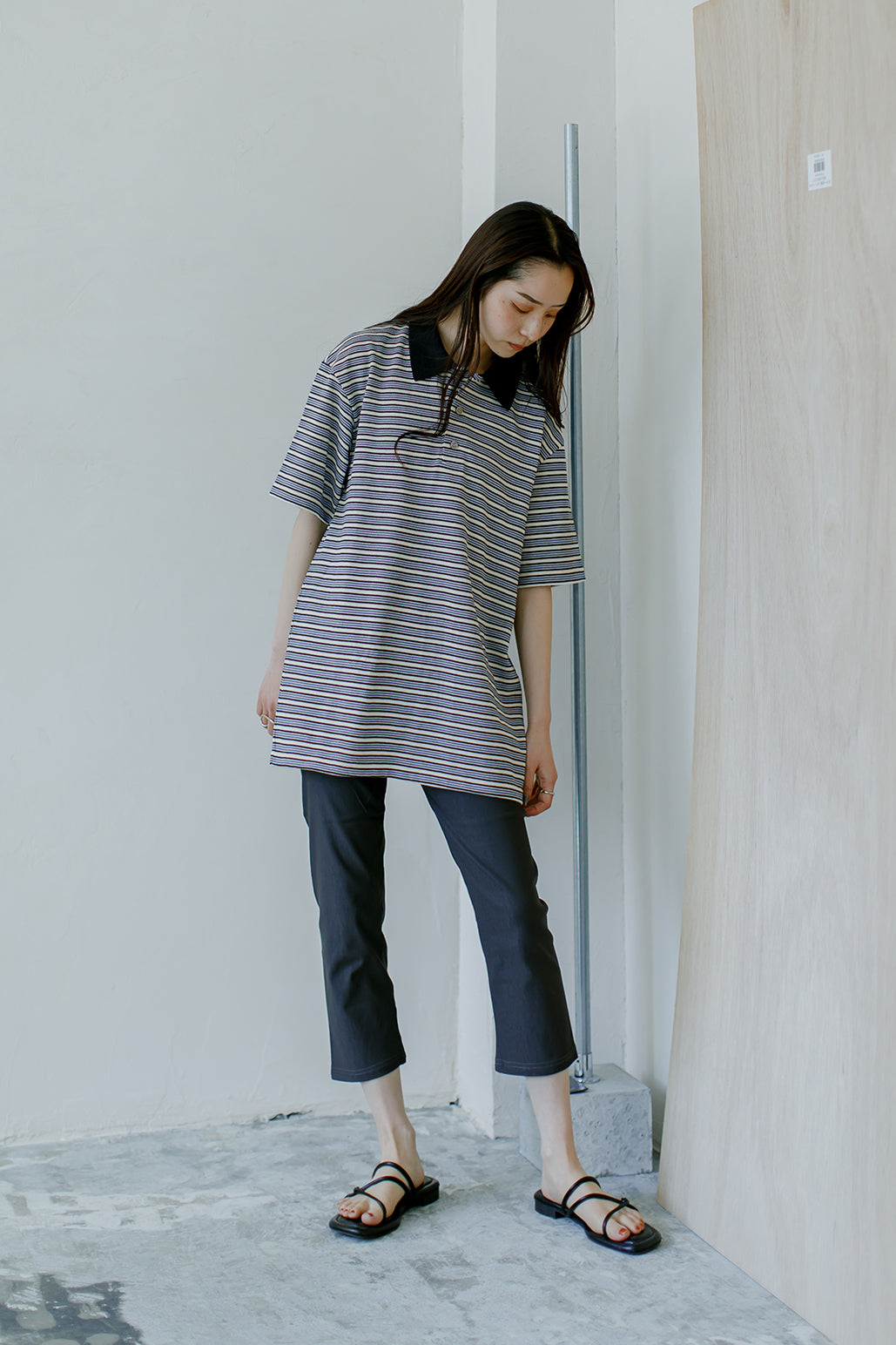 MULTI-PIN STRIPE POLO SHIRT