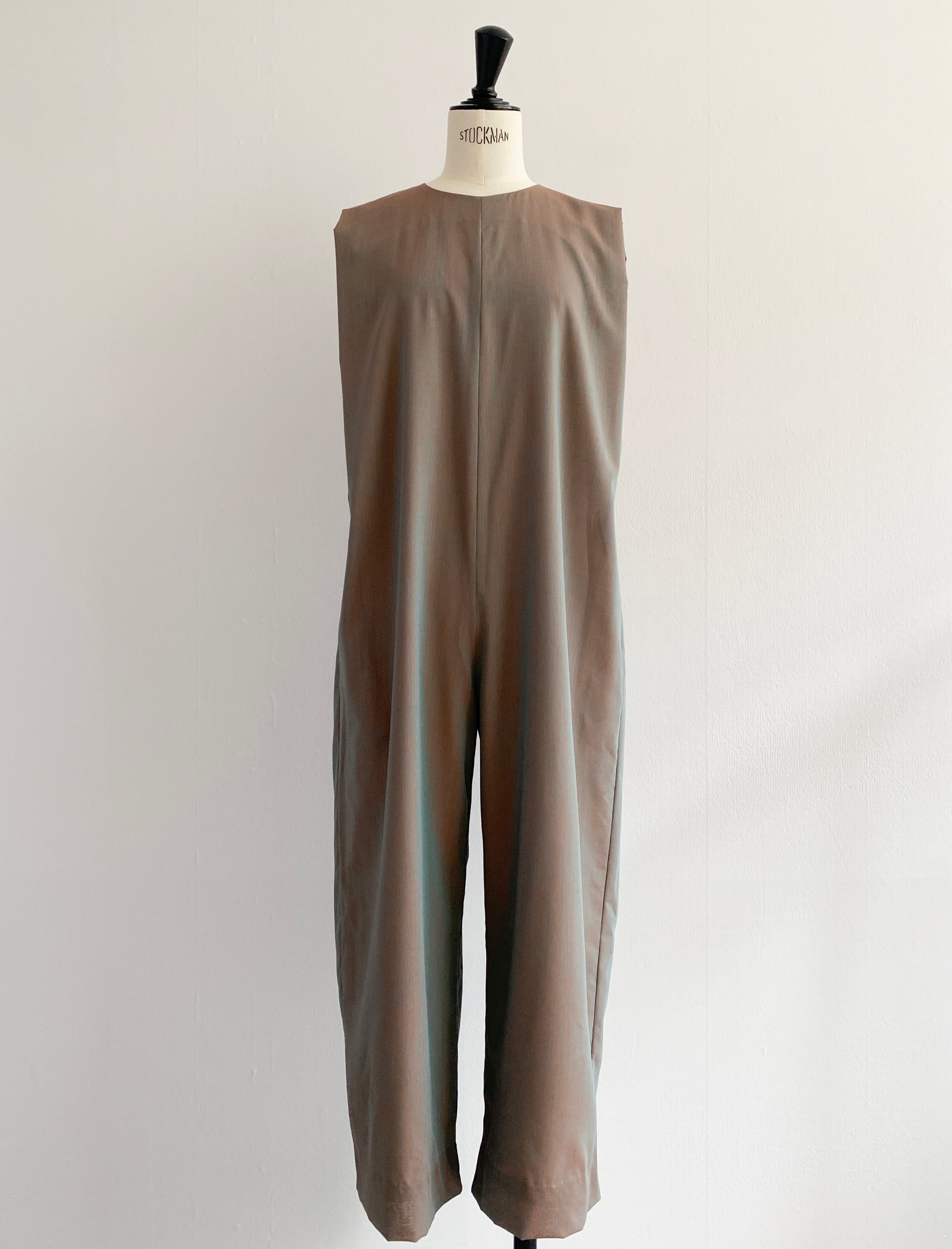 〔&her〕Voil Chambray All In One / BROWN
