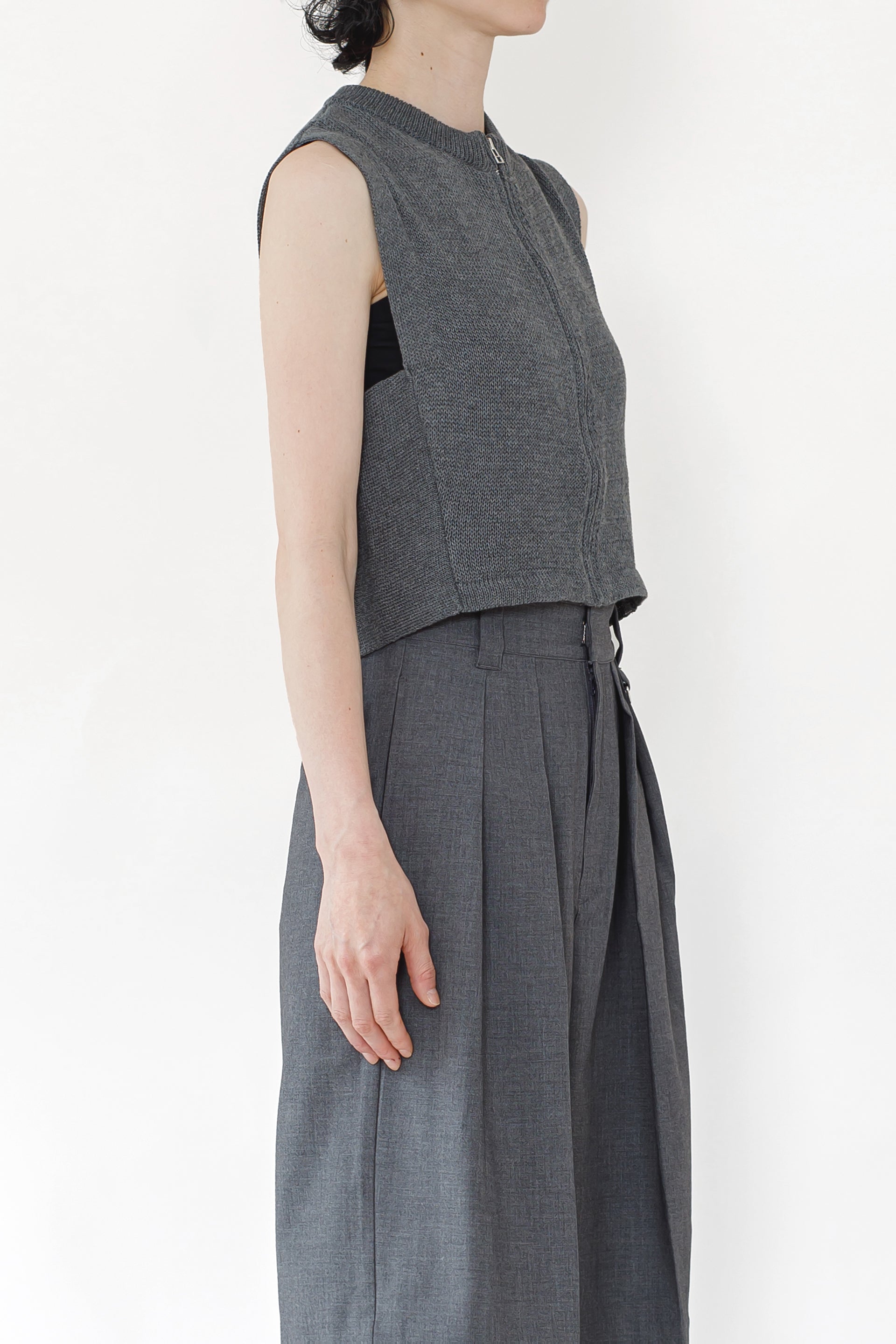 Zipper Mood Tank "gray"