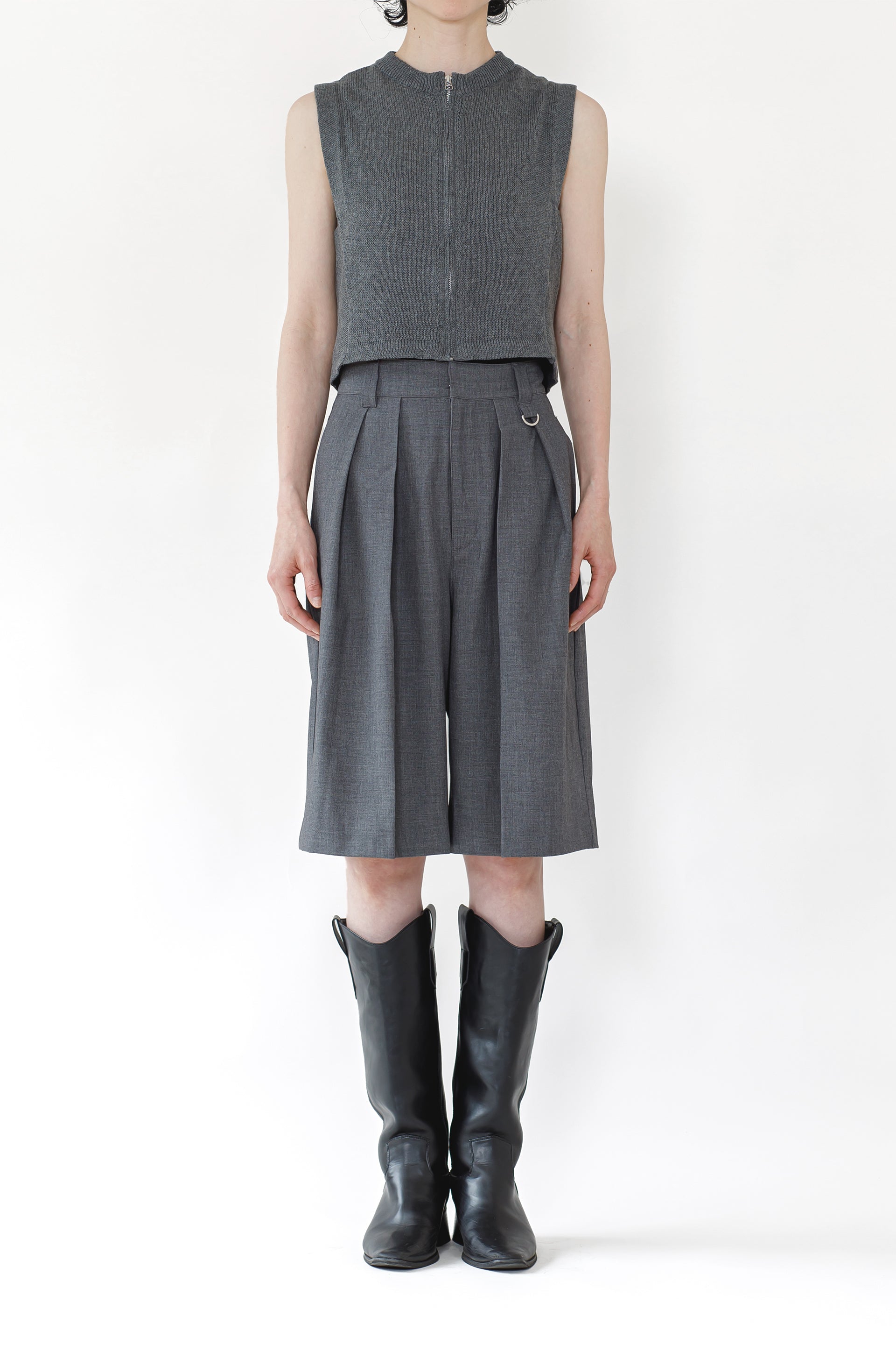 Zipper Mood Tank "gray"