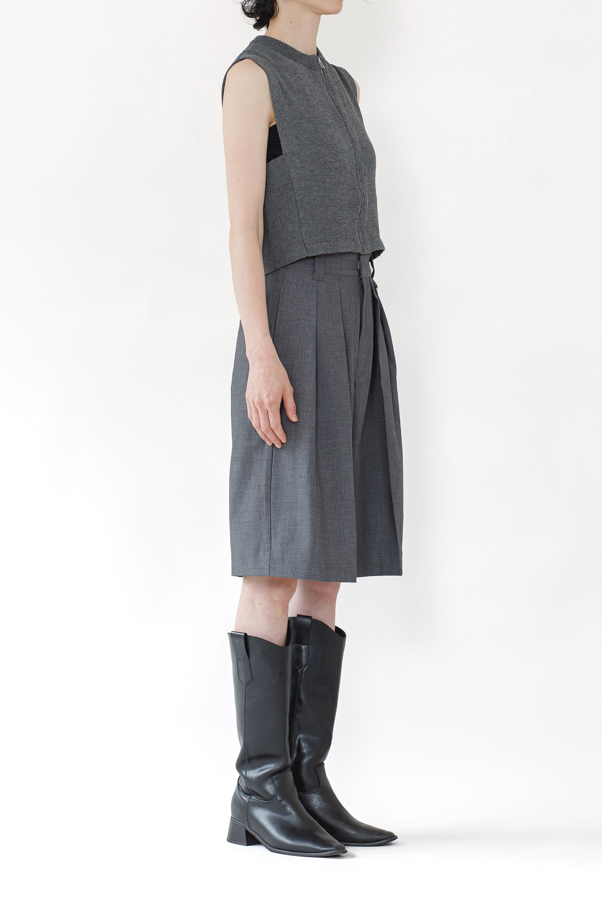 Zipper Mood Tank "gray"