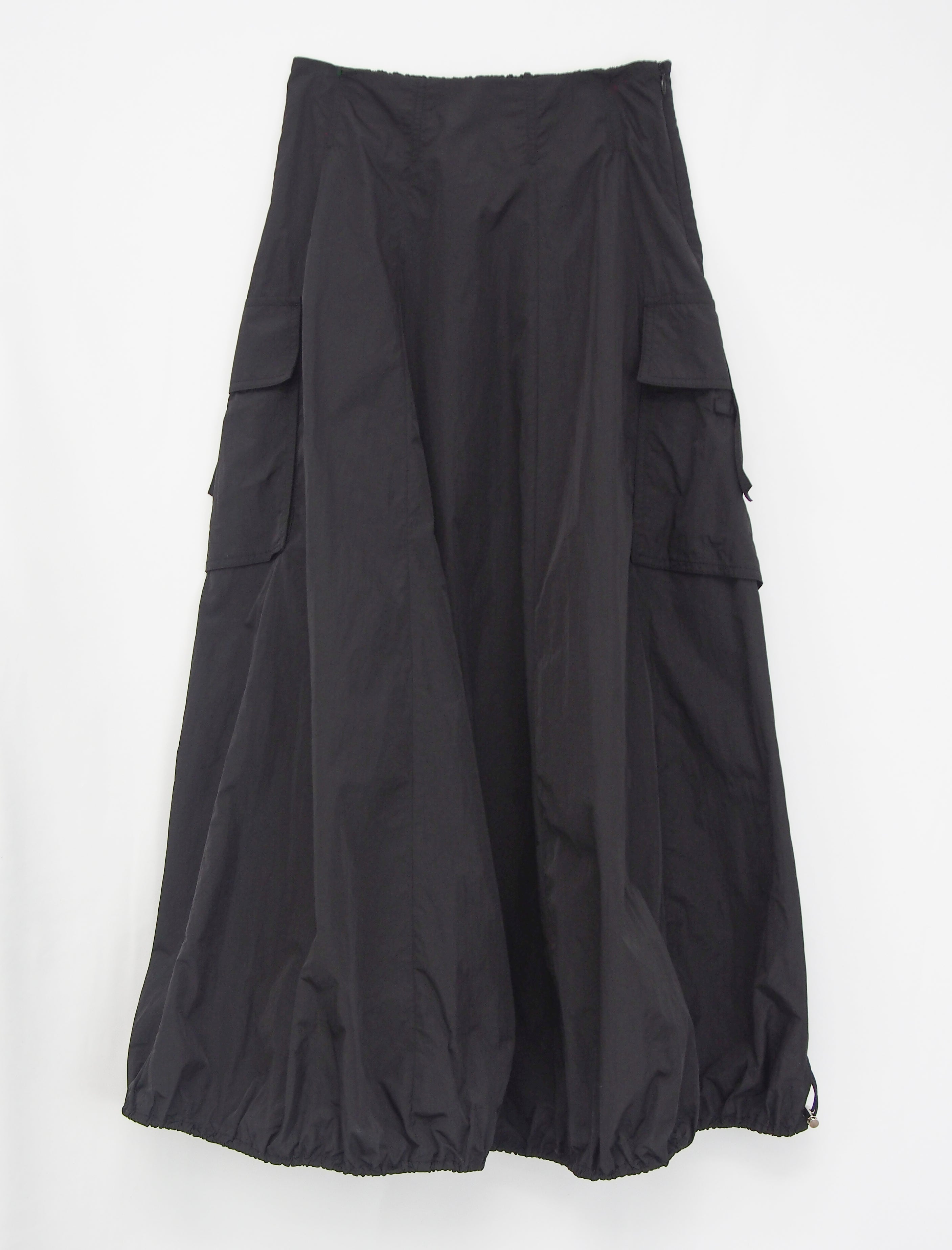 Nylon Balloon Skirt / BLACK