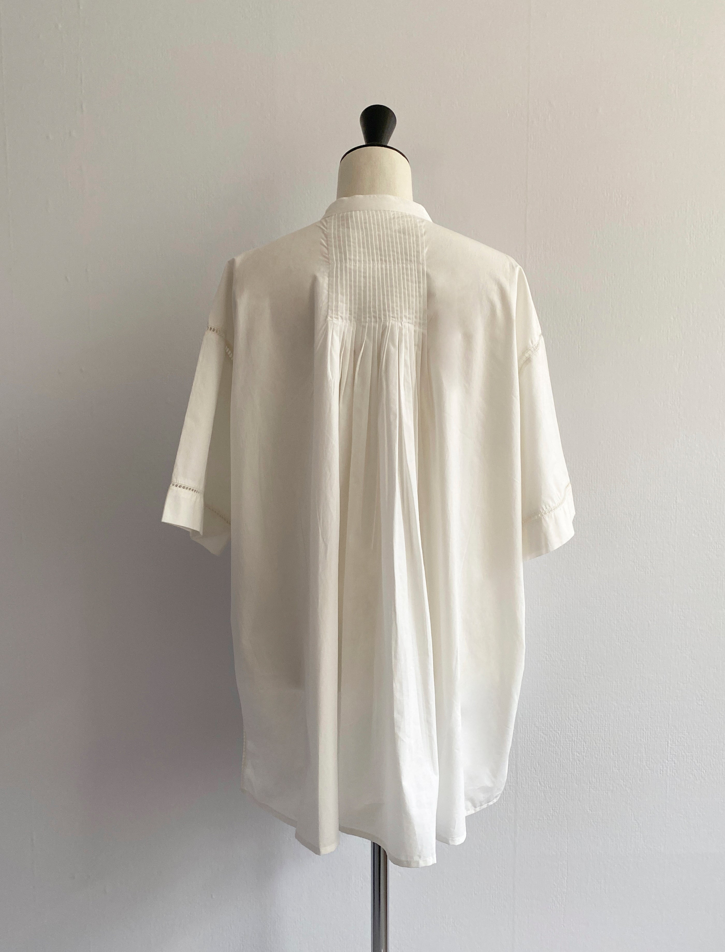 〔INDIA INDUSTRY〕Baran_Pin Tuck Shirt / 1 / OFF WHITE