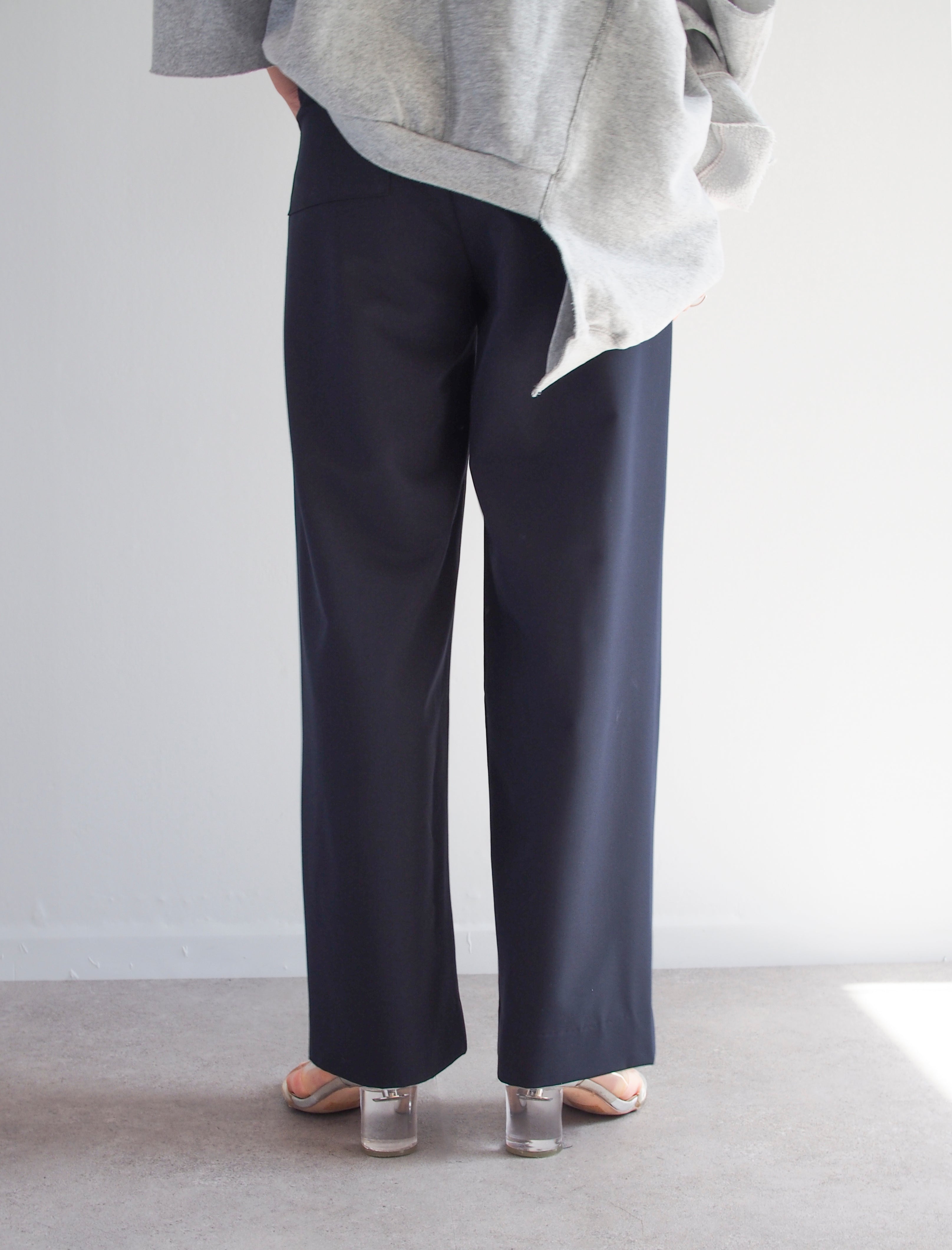 Stitch Tuck Pants / NAVY / S / 158cm 