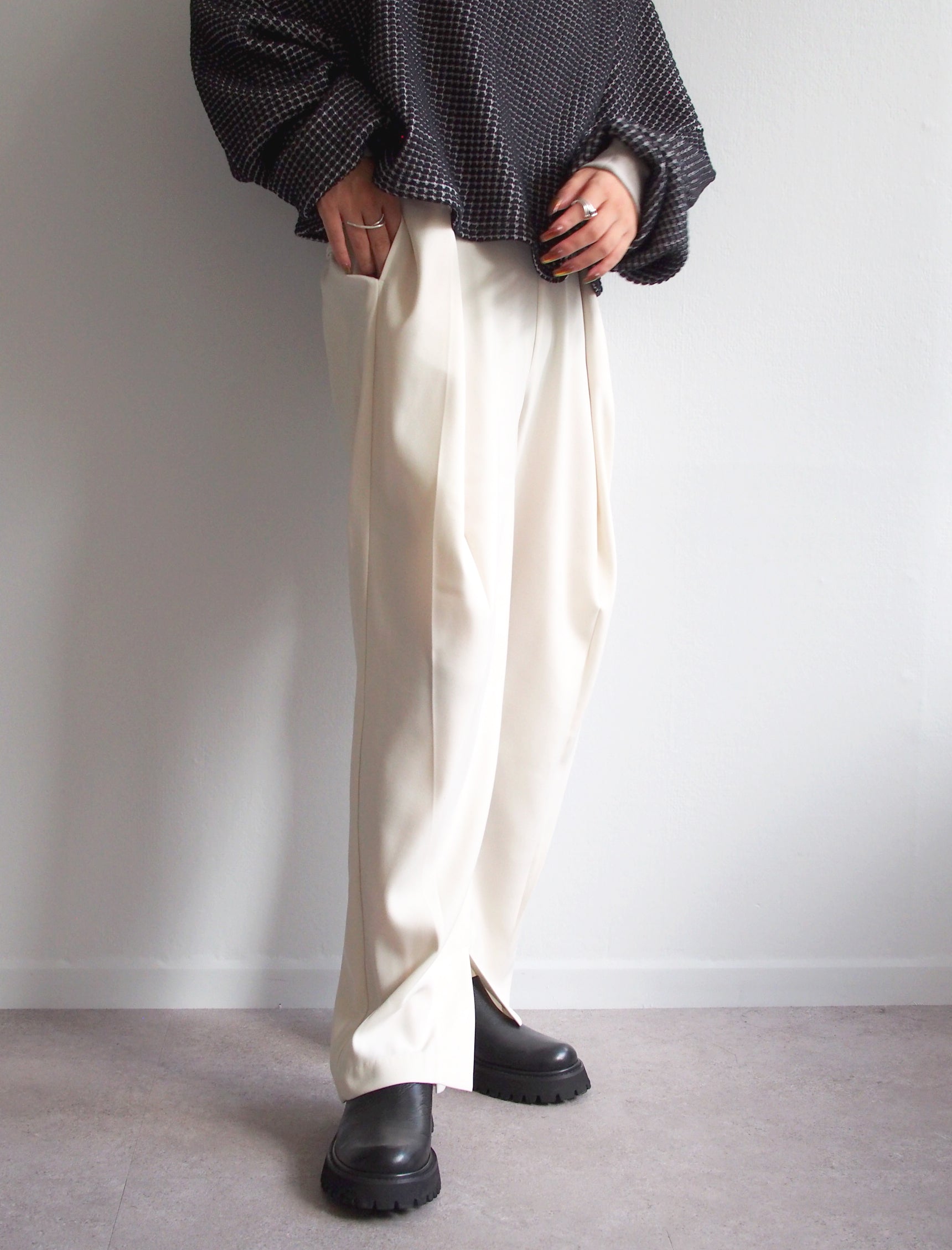 Side Adjuster Pants / IVORY / 158cm